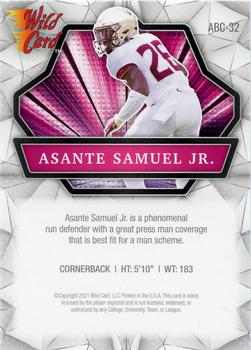 2021 Wild Card Alumination - Silver #ABC-32 Asante Samuel Jr. Back