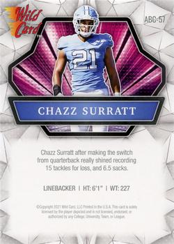 2021 Wild Card Alumination - Silver #ABC-57 Chazz Surratt Back