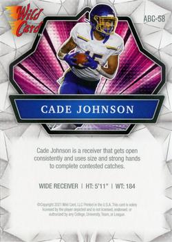 2021 Wild Card Alumination - Silver #ABC-58 Cade Johnson Back