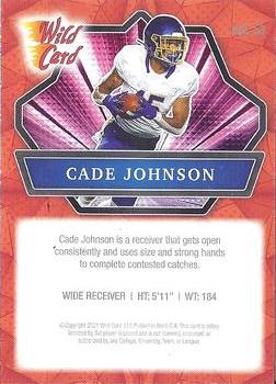 2021 Wild Card Alumination - Red #ABC-58 Cade Johnson Back