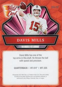 2021 Wild Card Alumination - Red #ABC-67 Davis Mills Back