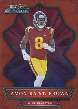 2021 Wild Card Alumination - Red #ABC-68 Amon-Ra St. Brown Front