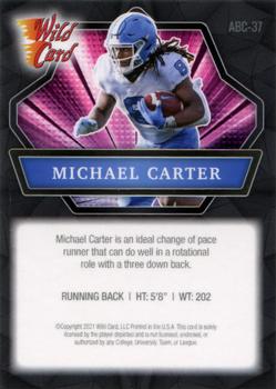 2021 Wild Card Alumination - Black #ABC-37 Michael Carter Back