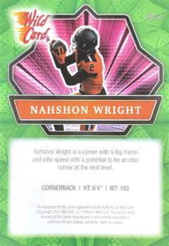 2021 Wild Card Alumination - Autographs Green Holo-Lux #ABC-A Nahshon Wright Back