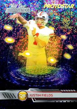 2021 Wild Card Alumination - Protostar Yellow Holo-Lux #PS-3 Justin Fields Front
