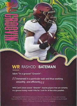 2021 Wild Card Alumination - Green Groovin' Pink #GG-17 Rashod Bateman Back