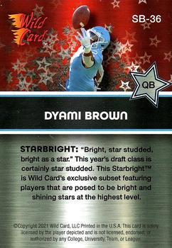 2021 Wild Card Alumination - Starbright Red #SB-36 Dyami Brown Back