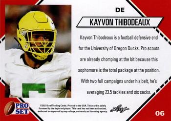 2021 Pro Set College Football #06 Kayvon Thibodeaux Back