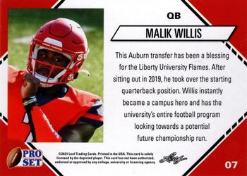 2021 Pro Set College Football #07 Malik Willis Back