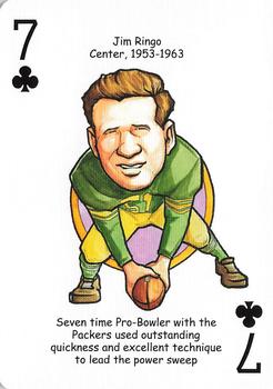 2021 Hero Decks Green Bay Packers Football Heroes Playing Cards #7♣ Jim Ringo Front