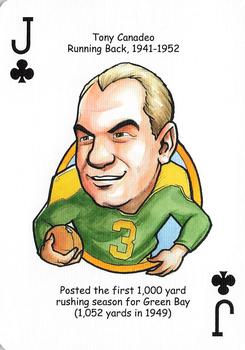 2021 Hero Decks Green Bay Packers Football Heroes Playing Cards #J♣ Tony Canadeo Front