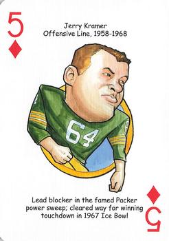 2021 Hero Decks Green Bay Packers Football Heroes Playing Cards #5♦ Jerry Kramer Front