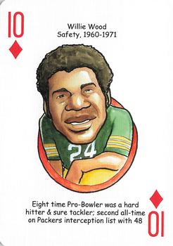 2021 Hero Decks Green Bay Packers Football Heroes Playing Cards #10♦ Willie Wood Front