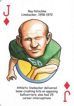 2021 Hero Decks Green Bay Packers Football Heroes Playing Cards #J♦ Ray Nitschke Front