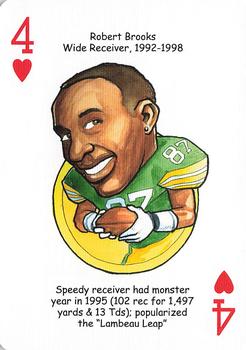 2021 Hero Decks Green Bay Packers Football Heroes Playing Cards #4♥ Robert Brooks Front