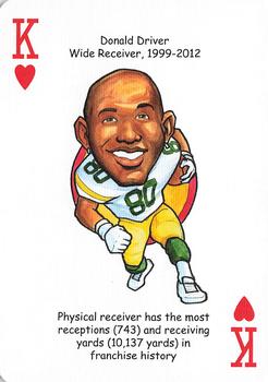 2021 Hero Decks Green Bay Packers Football Heroes Playing Cards #K♥ Donald Driver Front