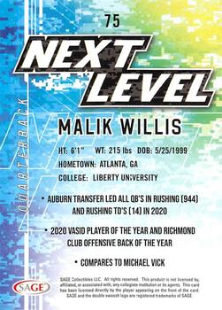 2022 SAGE - Silver #75 Malik Willis Back