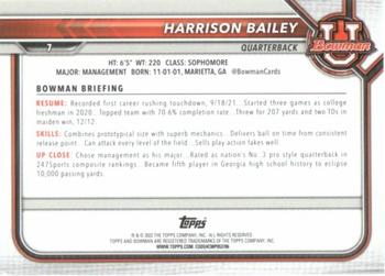 2021-22 Bowman University #7 Harrison Bailey Back
