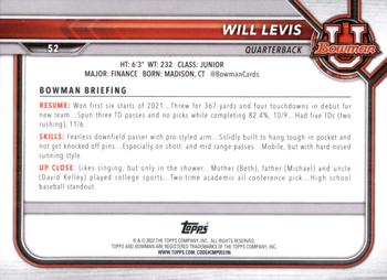 2021-22 Bowman University #52 Will Levis Back