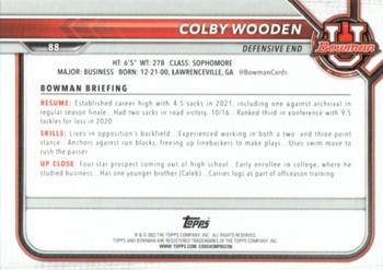2021-22 Bowman University #88 Colby Wooden Back