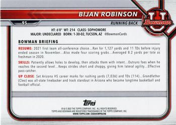 2021-22 Bowman University #95 Bijan Robinson Back
