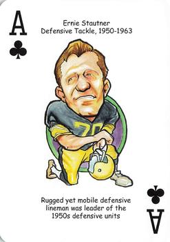 2011 Hero Decks Pittsburgh Steelers Football Heroes Playing Cards #A♣ Ernie Stautner Front