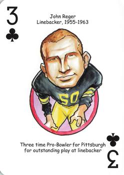 2011 Hero Decks Pittsburgh Steelers Football Heroes Playing Cards #3♣ John Reger Front