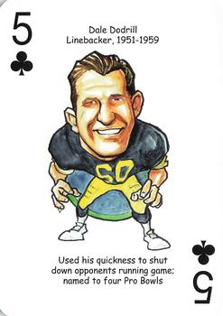 2011 Hero Decks Pittsburgh Steelers Football Heroes Playing Cards #5♣ Dale Dodrill Front