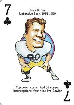 2011 Hero Decks Pittsburgh Steelers Football Heroes Playing Cards #7♣ Jack Butler Front