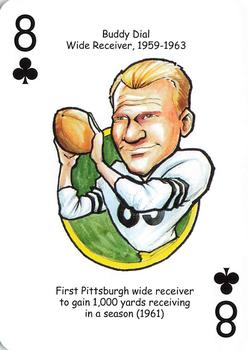 2011 Hero Decks Pittsburgh Steelers Football Heroes Playing Cards #8♣ Buddy Dial Front