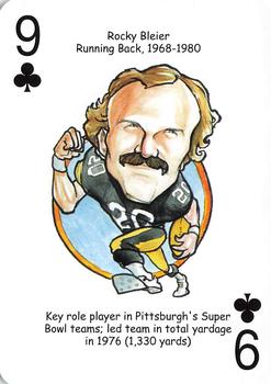 2011 Hero Decks Pittsburgh Steelers Football Heroes Playing Cards #9♣ Rocky Bleier Front