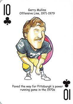 2011 Hero Decks Pittsburgh Steelers Football Heroes Playing Cards #10♣ Gerry Mullins Front