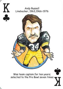 2011 Hero Decks Pittsburgh Steelers Football Heroes Playing Cards #K♣ Andy Russell Front