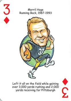 2011 Hero Decks Pittsburgh Steelers Football Heroes Playing Cards #3♦ Merril Hoge Front