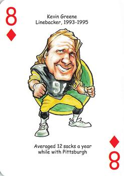 2011 Hero Decks Pittsburgh Steelers Football Heroes Playing Cards #8♦ Kevin Greene Front