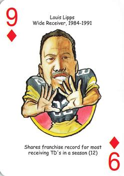 2011 Hero Decks Pittsburgh Steelers Football Heroes Playing Cards #9♦ Louis Lipps Front