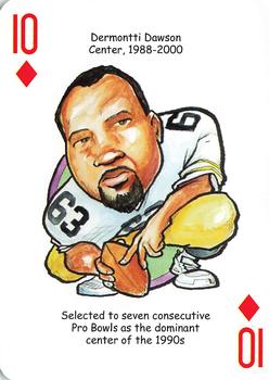 2011 Hero Decks Pittsburgh Steelers Football Heroes Playing Cards #10♦ Dermontti Dawson Front