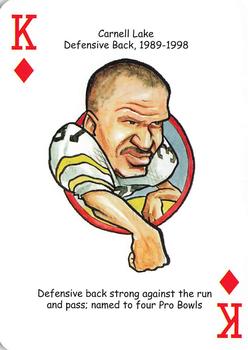 2011 Hero Decks Pittsburgh Steelers Football Heroes Playing Cards #K♦ Carnell Lake Front
