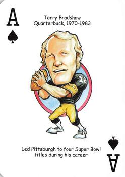 2011 Hero Decks Pittsburgh Steelers Football Heroes Playing Cards #A♠ Terry Bradshaw Front