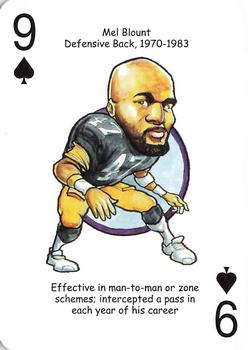 2011 Hero Decks Pittsburgh Steelers Football Heroes Playing Cards #9♠ Mel Blount Front