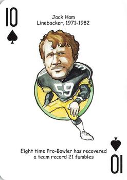 2011 Hero Decks Pittsburgh Steelers Football Heroes Playing Cards #10♠ Jack Ham Front