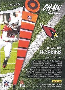 2021 Panini Contenders - Chain Movers #CM-DHO DeAndre Hopkins Back