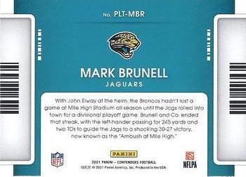 2021 Panini Contenders - Playoff Tickets #PLT-MBR Mark Brunell Back