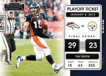 2021 Panini Contenders - Playoff Tickets #PLT-TTE Tim Tebow Front