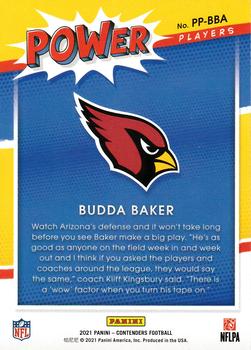 2021 Panini Contenders - Power Players #PP-BBA Budda Baker Back
