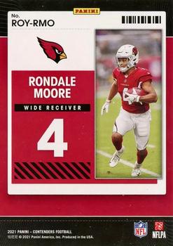 2021 Panini Contenders - Rookie of the Year Contenders #ROY-RMO Rondale Moore Back