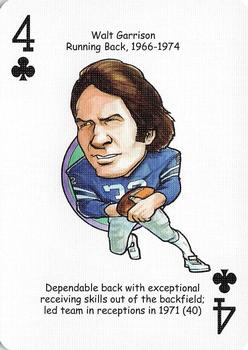 2006 Hero Decks Dallas Cowboys Football Heroes Playing Cards #4♣ Walt Garrison Front