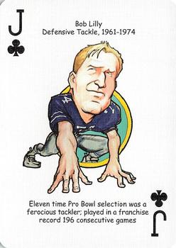 2006 Hero Decks Dallas Cowboys Football Heroes Playing Cards #J♣ Bob Lilly Front