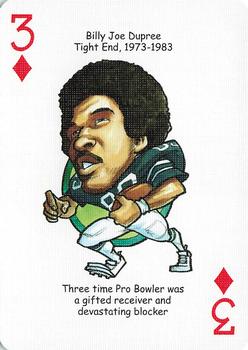 2006 Hero Decks Dallas Cowboys Football Heroes Playing Cards #3♦ Billy Joe Dupree Front