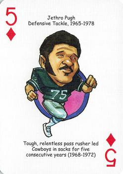2006 Hero Decks Dallas Cowboys Football Heroes Playing Cards #5♦ Jethro Pugh Front